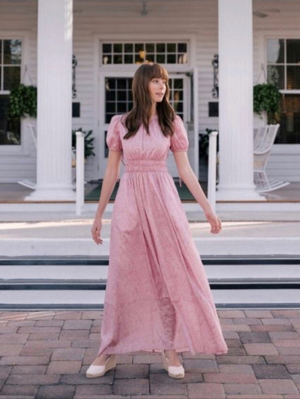 Gal Meets Glam Giselle maxi Dress Pink Blush Wedding Guest floral women's 8 NWT - Picture 2 of 10